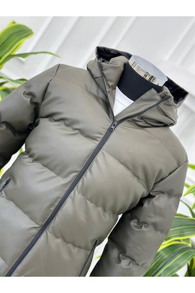 KRT Deri Şişme Mont 1234 Haki