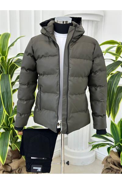 KRT Deri Şişme Mont 1234 Haki