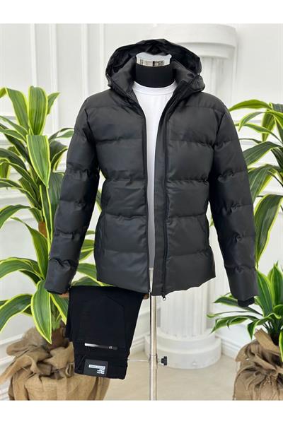 KRT Deri Şişme Mont 1234 Siyah