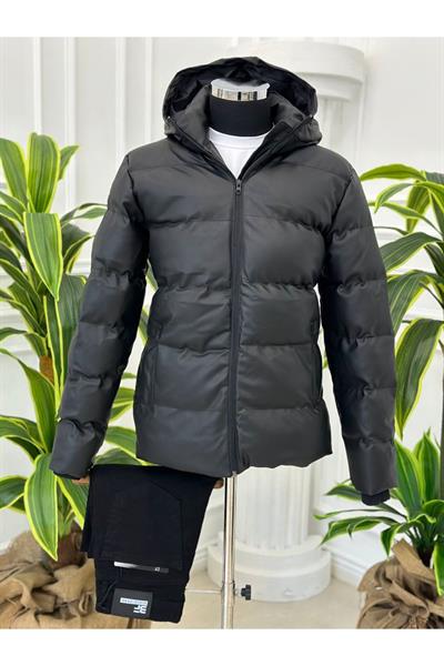 KRT Deri Şişme Mont 1234 Siyah