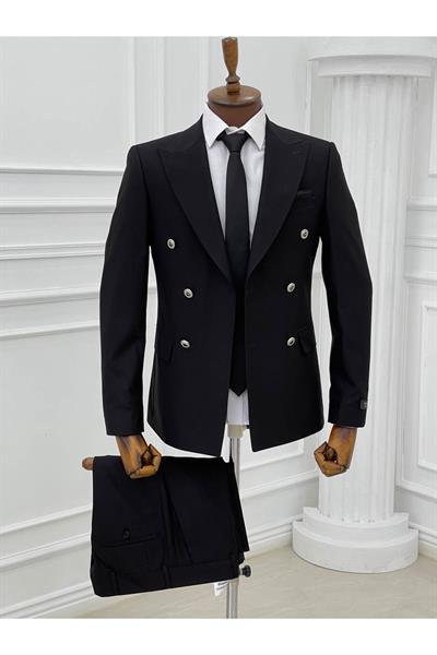 Kruvaze Takım Elbise 1867 Siyah