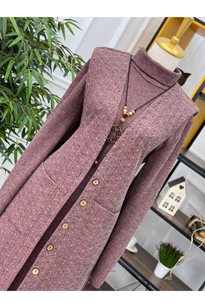 Küçük Puantiyeli Anne Elbise 3821 Purdra