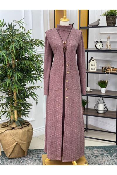 Küçük Puantiyeli Anne Elbise 3821 Purdra