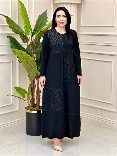 Küp Desen Yumoş Anne Elbise 9023 t-24 Dalga Desenli