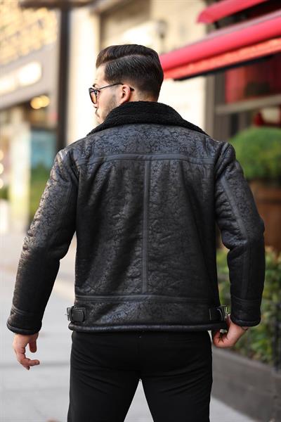 Kürklü Mont 2050 T-24 Siyah