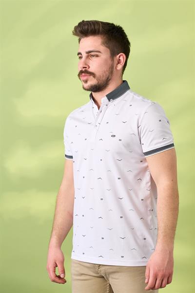 Kuş Desenli Tshirt 302 Beyaz