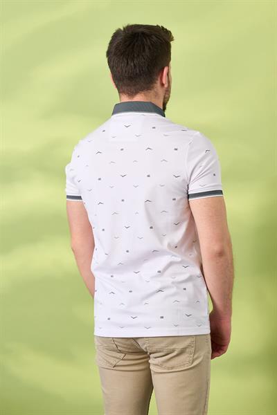 Kuş Desenli Tshirt 302 Beyaz