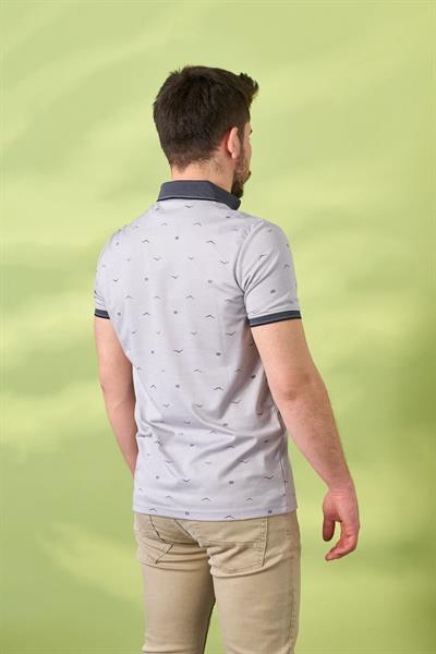Kuş Desenli Tshirt 302 Gri