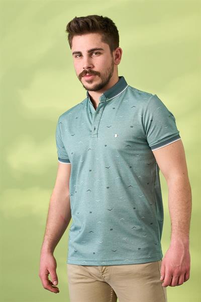 Kuş Desenli Tshirt 302 Yeşil