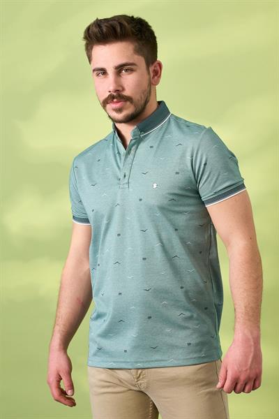 Kuş Desenli Tshirt 302 Yeşil