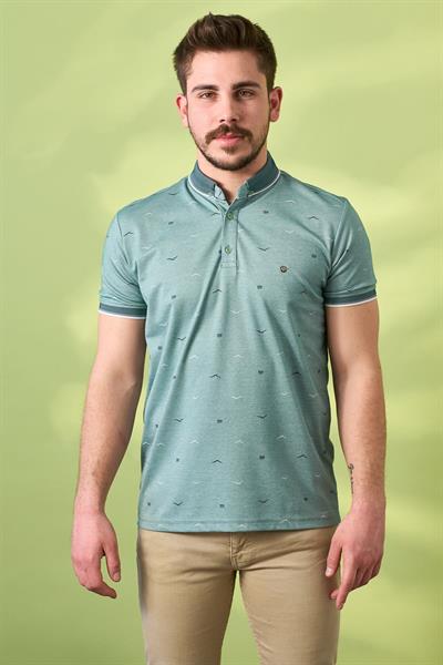 Kuş Desenli Tshirt 302 Yeşil