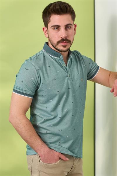 Kuş Desenli Tshirt 302 Yeşil