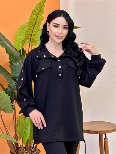Kuş Gözlü Spor Takım 25150 T-25 Siyah