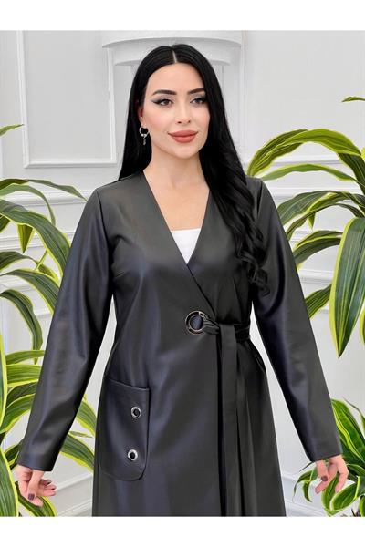 Kuş Ğözü Bağlama Deri Kap 7341 Siyah