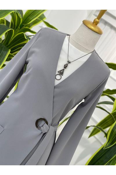Kuş Gözü Bağlama Giy-Çık 4002 Gri