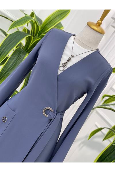 Kuş Gözü Bağlama Giy-Çık 4002 İndigo Mavi