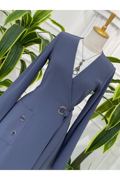 Kuş Gözü Bağlama Giy-Çık 4002 İndigo Mavi