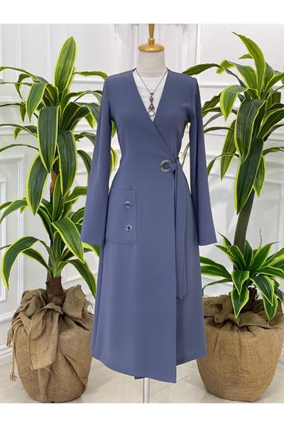 Kuş Gözü Bağlama Giy-Çık 4002 İndigo Mavi