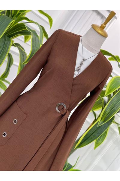 Kuş Gözü Bağlama Giy-Çık 4002 Kahverengi
