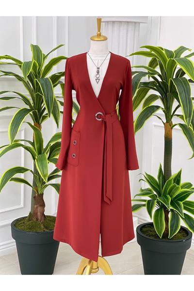 Kuş Gözü Bağlama Giy-Çık 4002 Kiremit