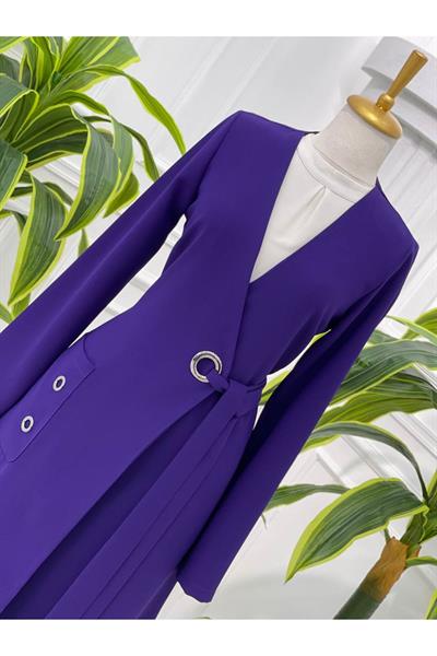 Kuş Gözü Bağlama Giy-Çık 4002-Mor