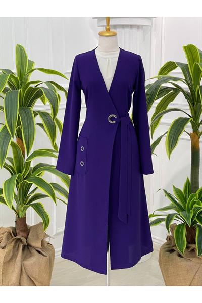 Kuş Gözü Bağlama Giy-Çık 4002-Mor