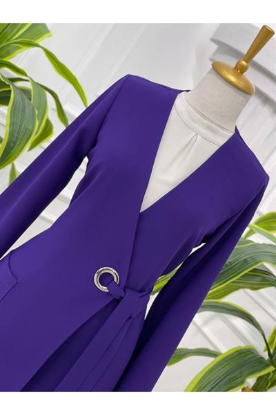 Kuş Gözü Bağlama Giy-Çık 4002-Mor