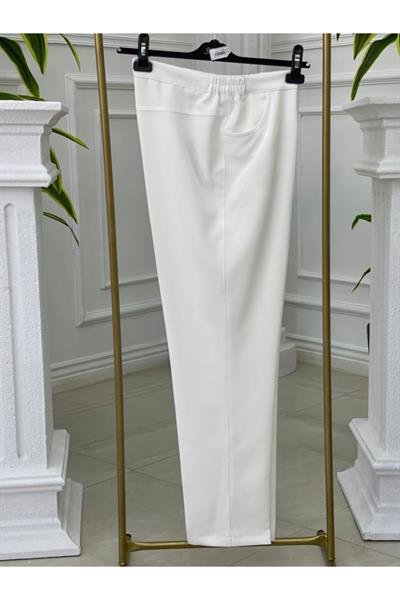 Lastikli Pantolon 109 Beyaz