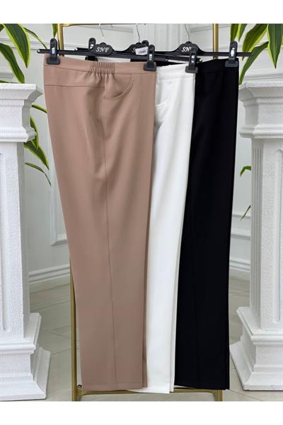 Lastikli Pantolon 109 Beyaz