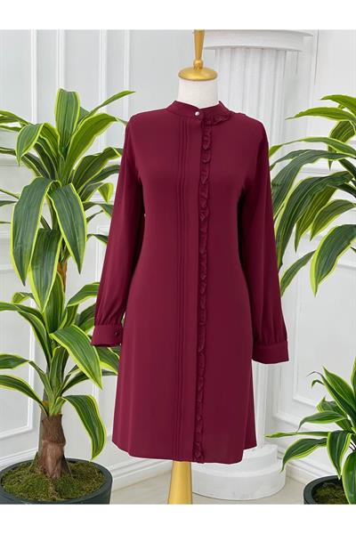 Mini Fır Fır Tunik 5249 Bordo