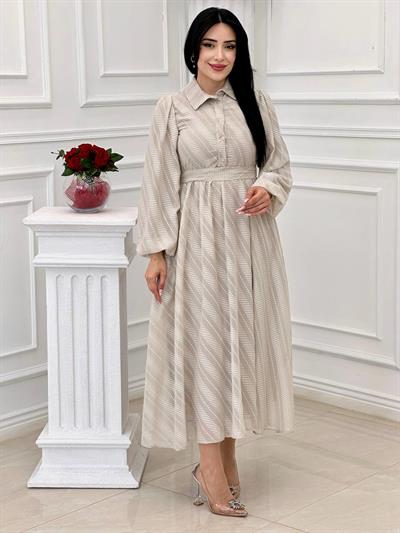 Miss İndigo Elbise 1311 T-24 Bej
