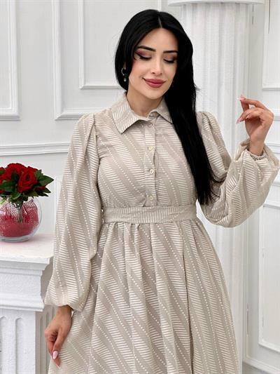 Miss İndigo Elbise 1311 T-24 Bej