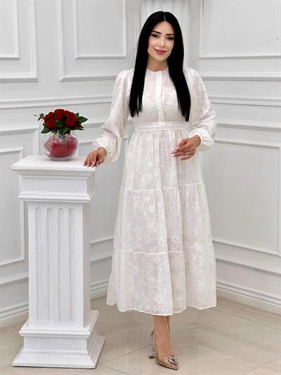 Miss İndigo Elbise 1324 T-24 Beyaz