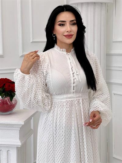 Miss İndigo Elbise 1329 T-24 Beyaz