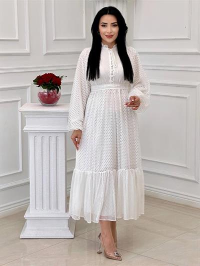 Miss İndigo Elbise 1329 T-24 Beyaz