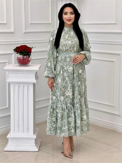 Miss İndigo Elbise 1340 T-24 Mint yeşili