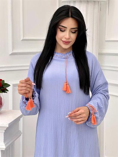 Miss İndigo Elbise 1343 T-24 bebek mavisi