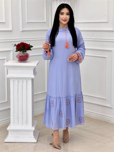 Miss İndigo Elbise 1343 T-24 bebek mavisi