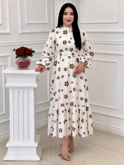 Miss İndigo Elbise 1346 T-24 Kahverengi