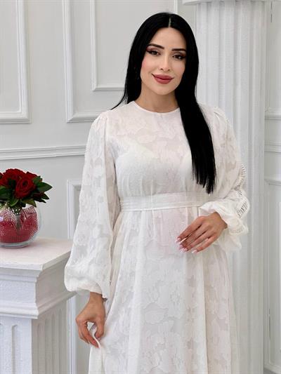 Miss İndigo Elbise 1354 T-24 Beyaz