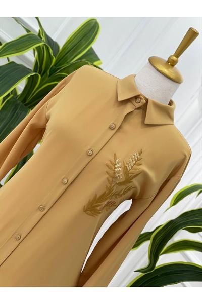 Nakiş Desen Tunik 23091 Sarı