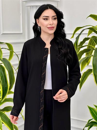 Nakışlı Battal Pardesü 4064 Siyah