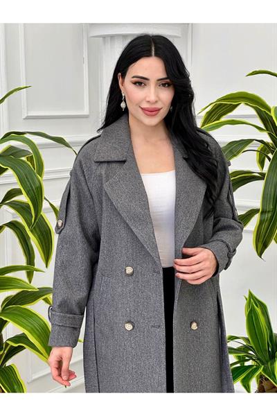 Omuz Apolet Kaşe Kaban 3122 Füme