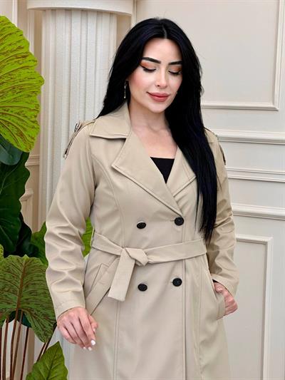 Omuz Apolet Tek Düğme Trenç 5135 t-24 Bej