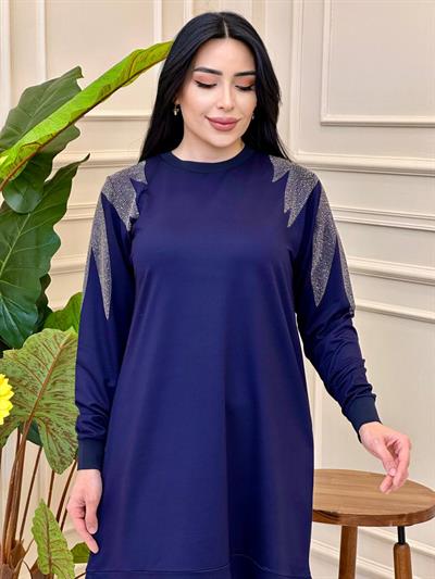 Omuz İşleme İkili Takım 208 T-025 Lacivert