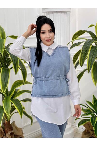 Omuz İşleme Kot Takım 12143 Kot