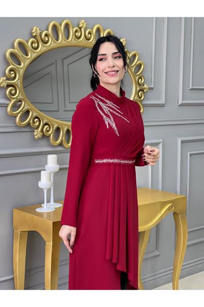 Omuz Taşlı Tunik Takım 4725 Kırmızı