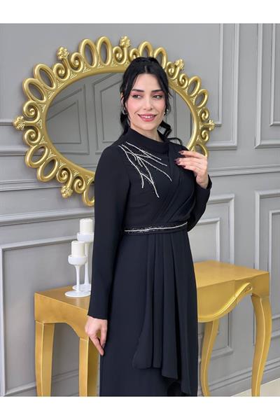 Omuz Taşlı Tunik Takım 4725 Siyah
