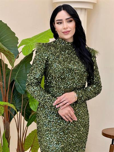 Omuz Tüylü Pullu Abiye 4762 T-25 Haki