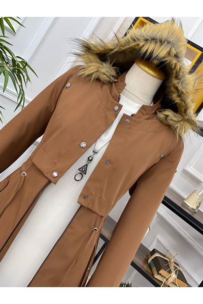 Ön Kapaklı Parka Kaban 4230 Taba